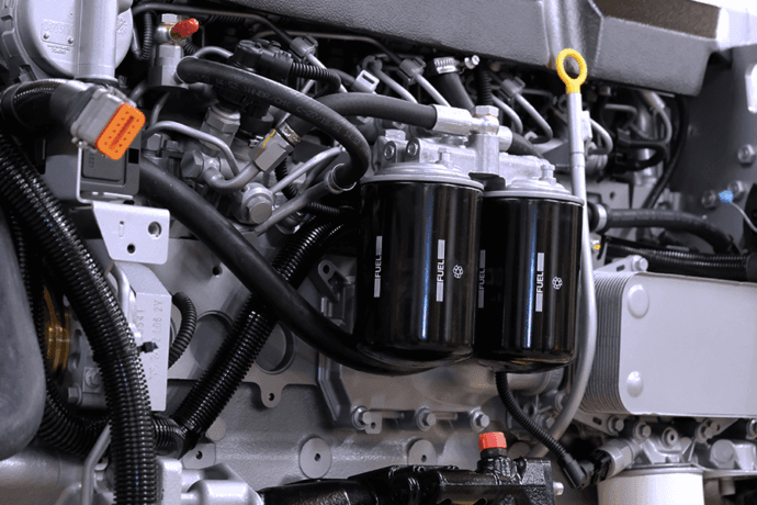 Marine diesel engine bay